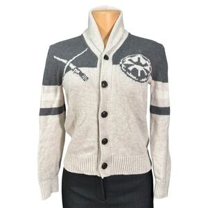 Gap Star Wars Darth Vader Shawl‎ Collar Cardigan Sweater Women's Large